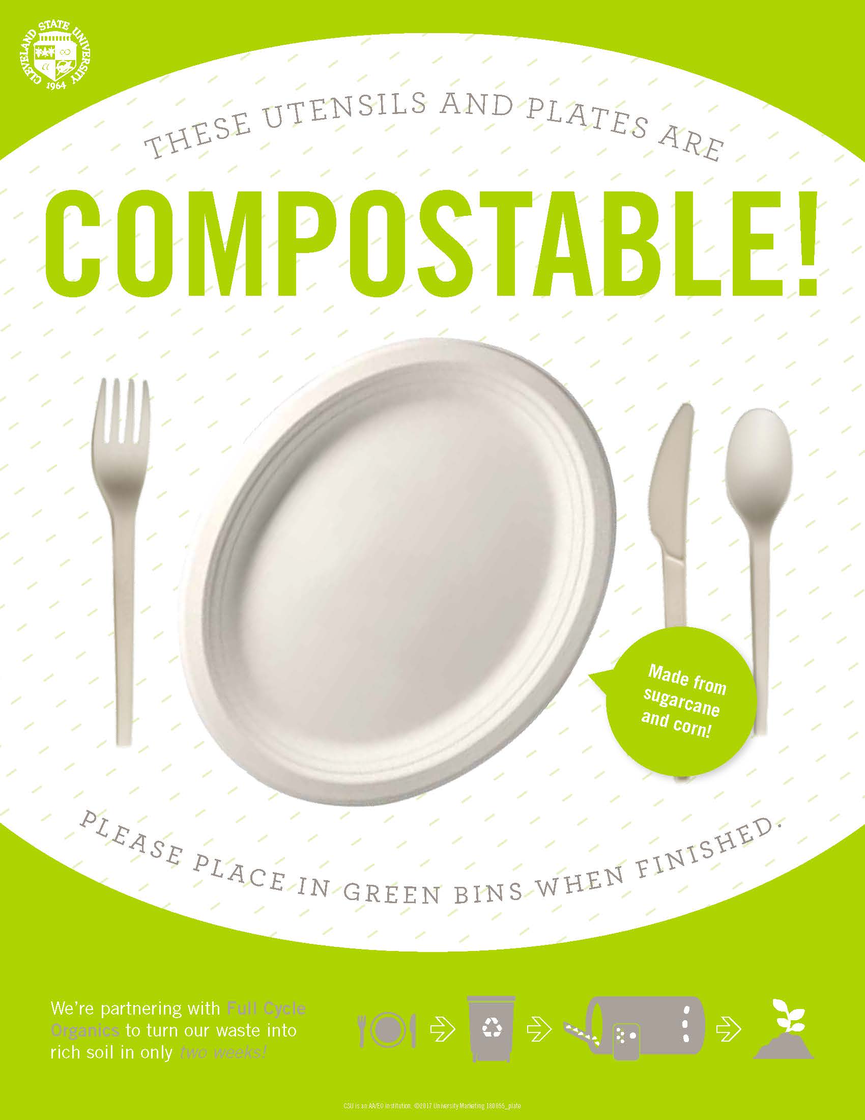 Compostable Plate & Utensils  