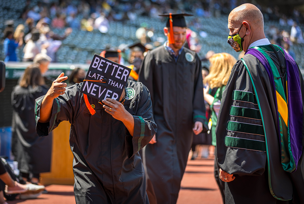 Students at Spring 2021 Commencement
