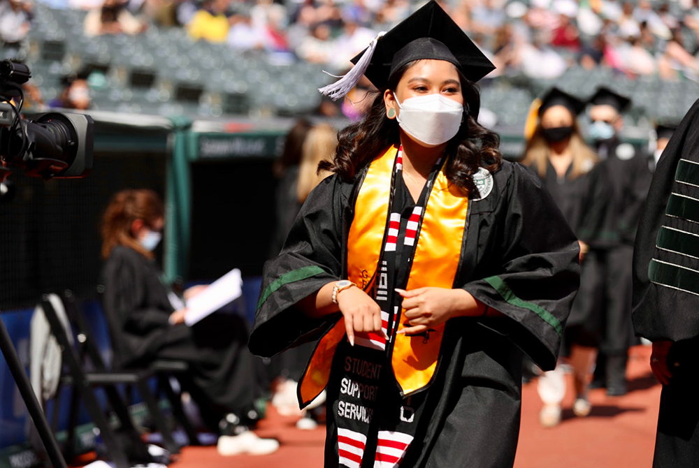 Student at Spring 2021 Commencement
