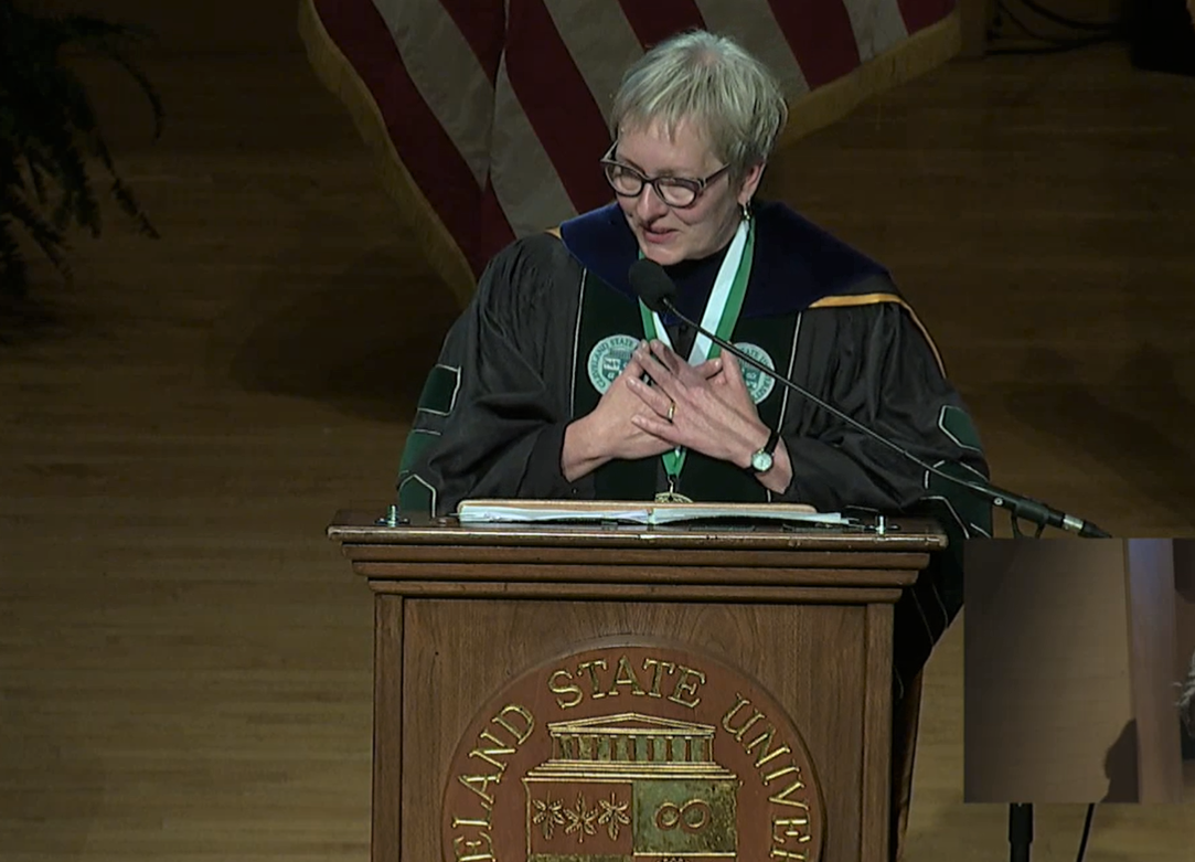 Dr. Laura J. Bloomberg Inaugurated as 8th President of Cleveland State University